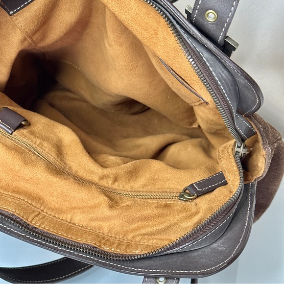 UGG Suede Leather Hobo Purse Mocha Brown - Picture 7 of 9